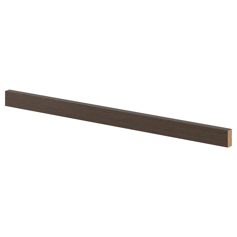Dark wood SINARP kitchen cabinet front.