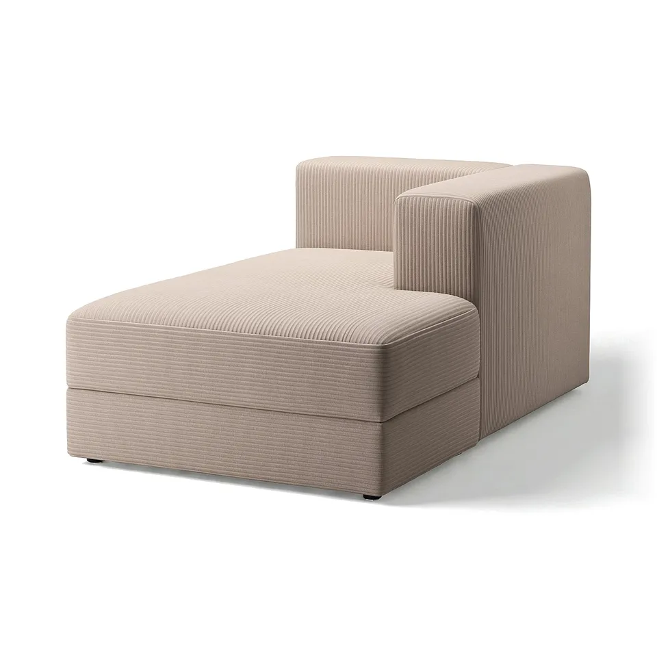 JÄTTEBO modular sofa, beige, sleek design, wide-wale fabric, l-shaped, with storage.