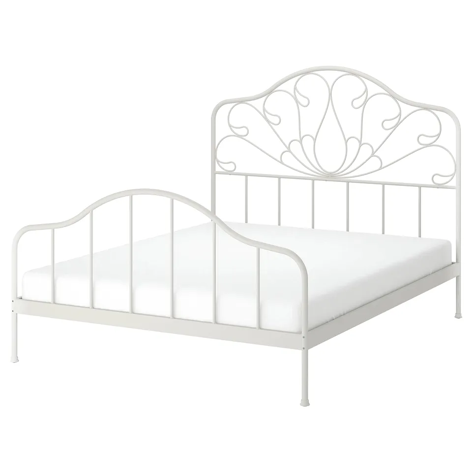 MELLGRUND Bed frame, off-white, 150x200 cm