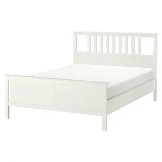 HEMNES bed frame, white stain, 180x200 cm