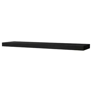 LACK wall shelf, black-brown, 190x26 cm