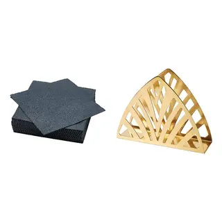 FANTASTISK/TILLSTÄLLNING set: paper napkin + napkin holder