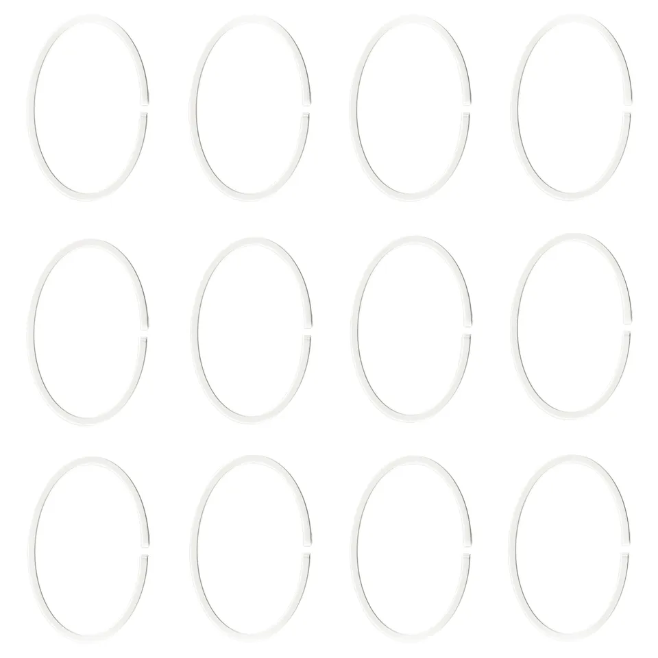 White hassjon hoop rings; neat, minimalist design