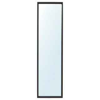 NISSEDAL mirror, black, 40x150 cm