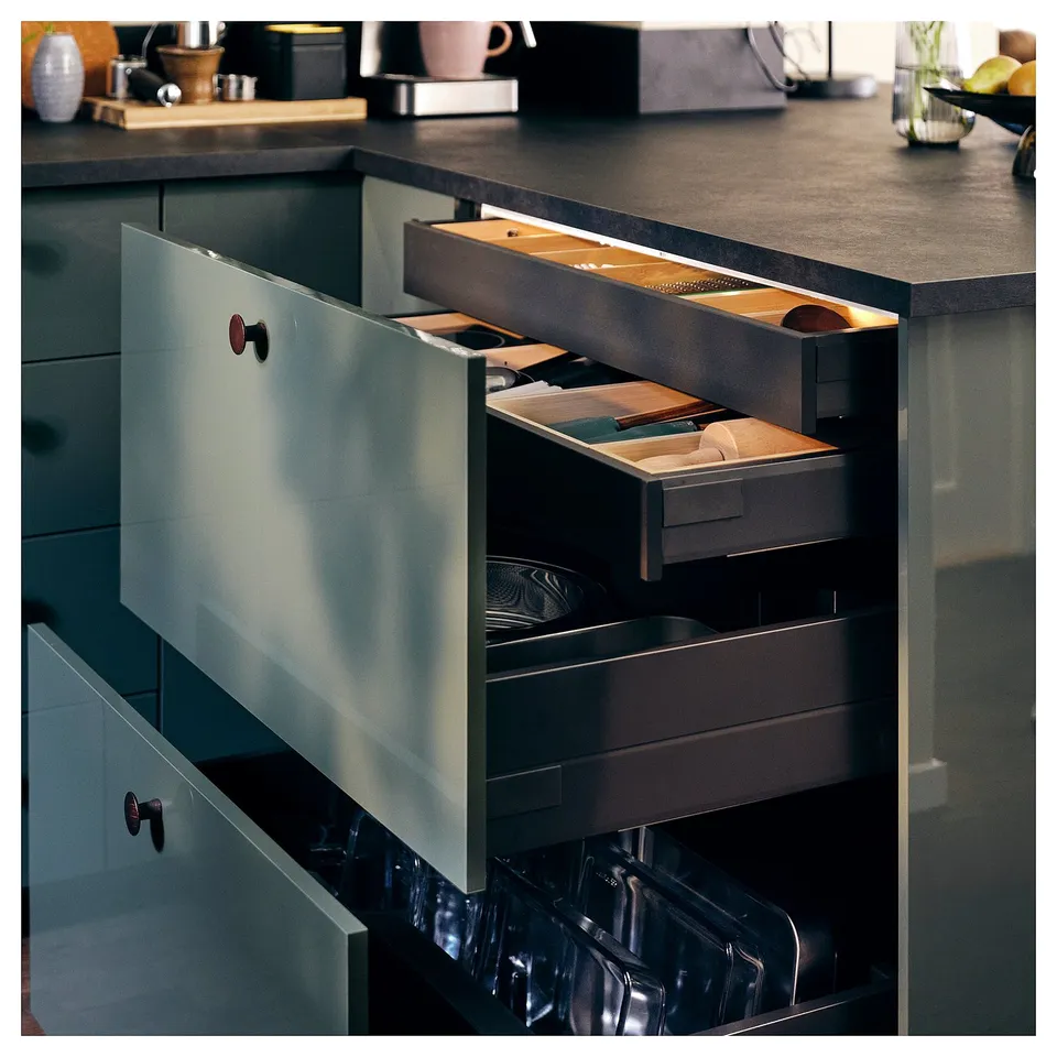 EKBACKEN Worktop, black/laminate, 186x2.8 cm