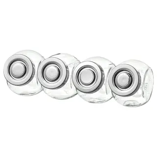 RAJTAN spice jar, glass/aluminium-colour, 15 cl