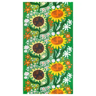 CAFEBITRÄDE pre-cut fabric, green/multicolour floral pattern, Length 300 x Width 150 cm