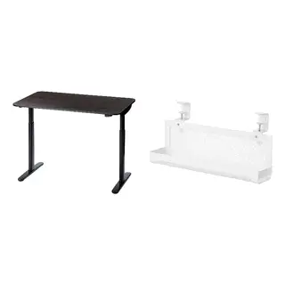 BOLLSIDAN/FÖRSÄSONG set: desk sit/stand + cable management tray