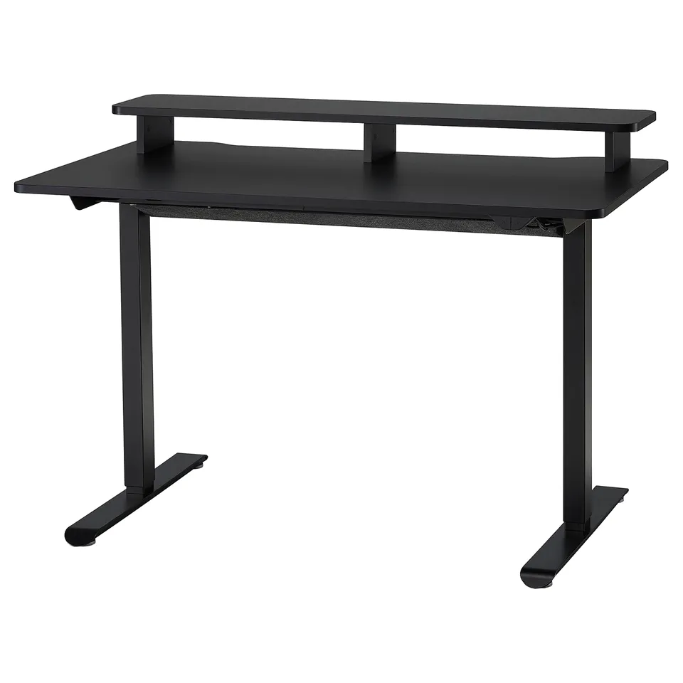 TRAVSPORT Desk sit/stand, electric black, 120x70 cm