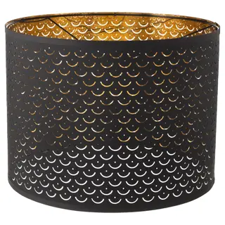 NYMÖ lamp shade, black/brass-colour, 44 cm