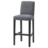 BERGMUND cover for bar stool with backrest, Gunnared medium grey