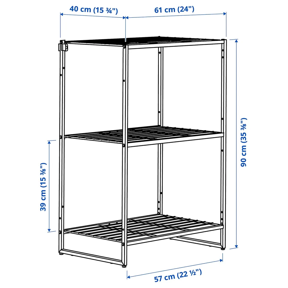 Illustration with measurements for the product: JOSTEIN.