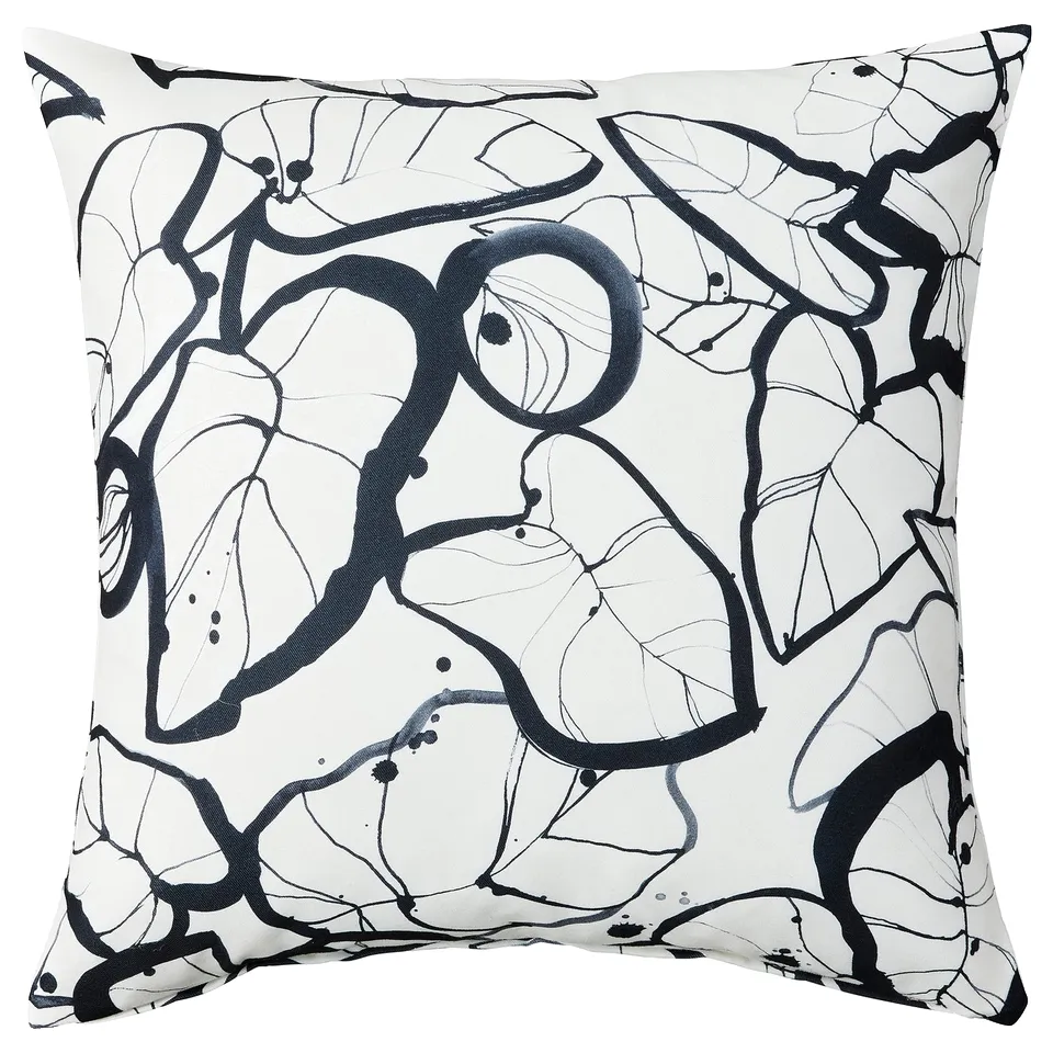 PELARKÖRSBÄR Cushion cover, white/black, 50x50 cm
