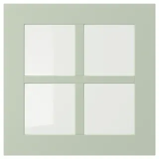 STENSUND glass door, light green, Width 39.7 x Height 39.7 cm
