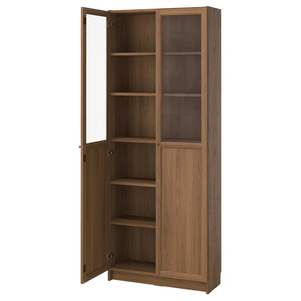 part: BILLY / OXBERG bookcase with panel/glass doors