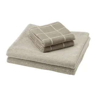 KLASESPIREA towel, set of 4, beige