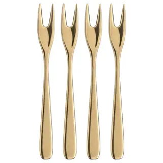 TILLAGD cake/dessert fork, brass-colour, 13 cm