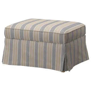 EKTORP cover for footstool, Karlshov beige/multicolour