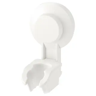 TISKEN hand shower park bracket w suc cup, white, Width 6 x Depth 8 x Height 10 cm