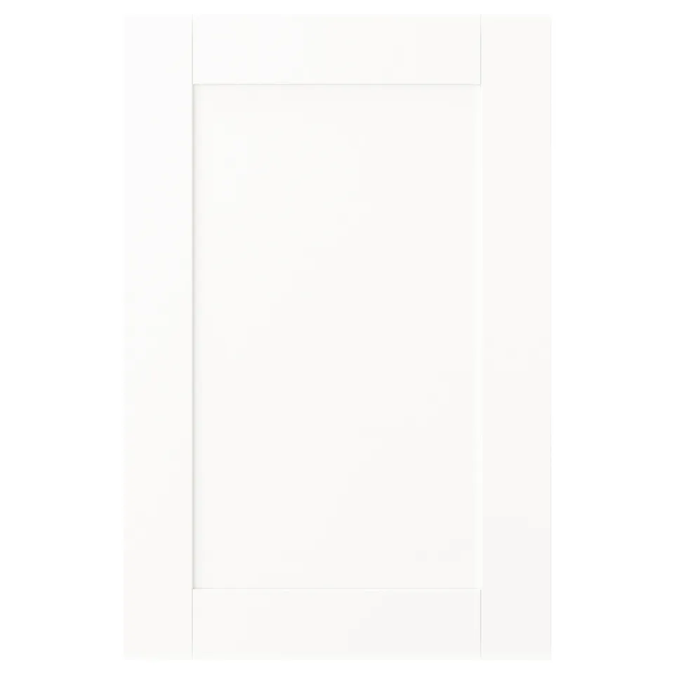 SANNIDAL white door panel, part of platsa storage, simple and clean design, made from fibreboard and particleboard.