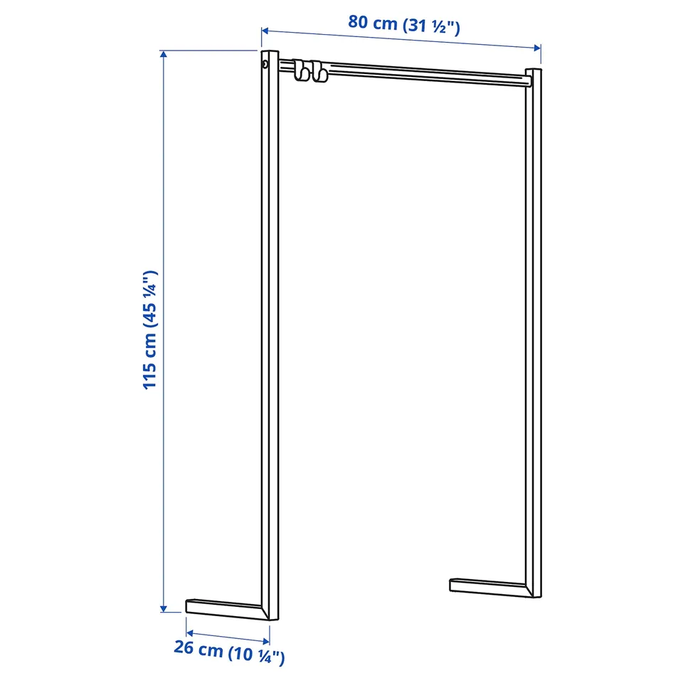 part: NORDLI add-on clothes rail