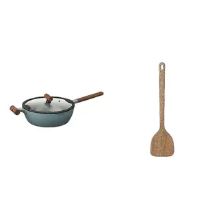 KLIPPFISK/MAJFISK set: sauté pan with lid + wok spatula