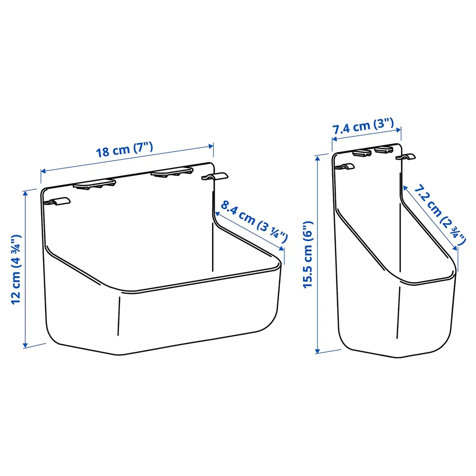 part: VISSLAÅN hanging organiser, set of 2