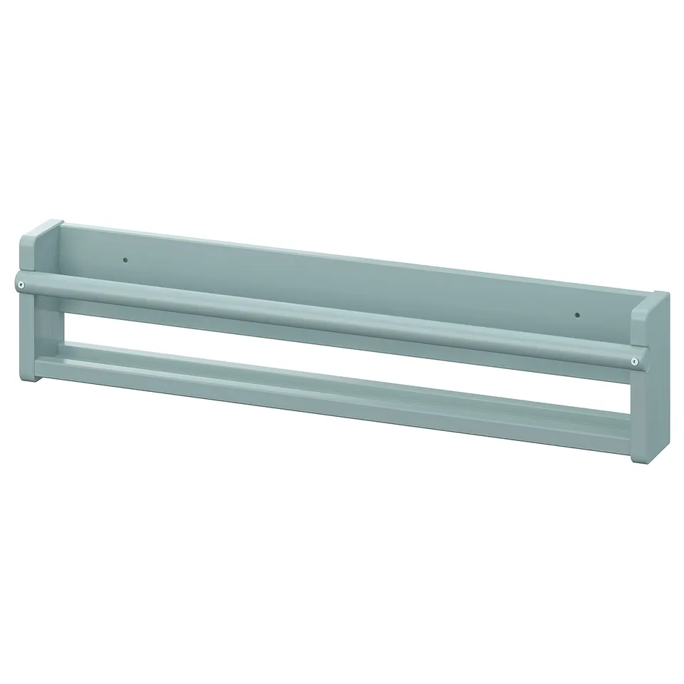 FLISAT Wall storage, grey-turquoise, 70x9x16 cm