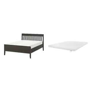 IDANÄS/ÅRBERGET Bed with 8cm thick mattress, latex,5 comfort zones, medium firm