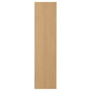 STORKLINTA door with hinges, oak effect, 50x195 cm