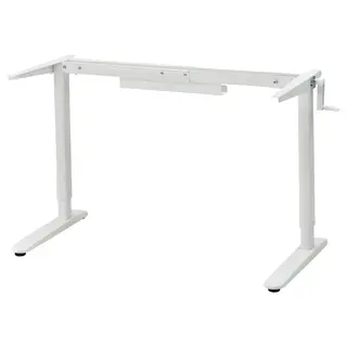 RELATERA underframe sit/stand f table top, white, 90/117 cm