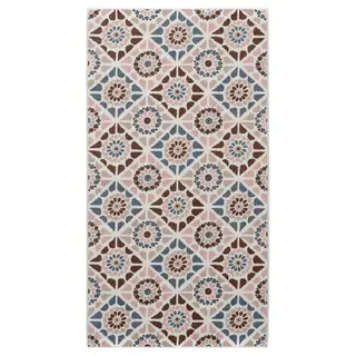SJÖINGENJÖR rug, low pile, beige/brown, 80x150 cm