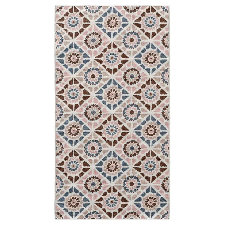 SJÖINGENJÖR Rug, low pile, beige/brown, 80x150 cm