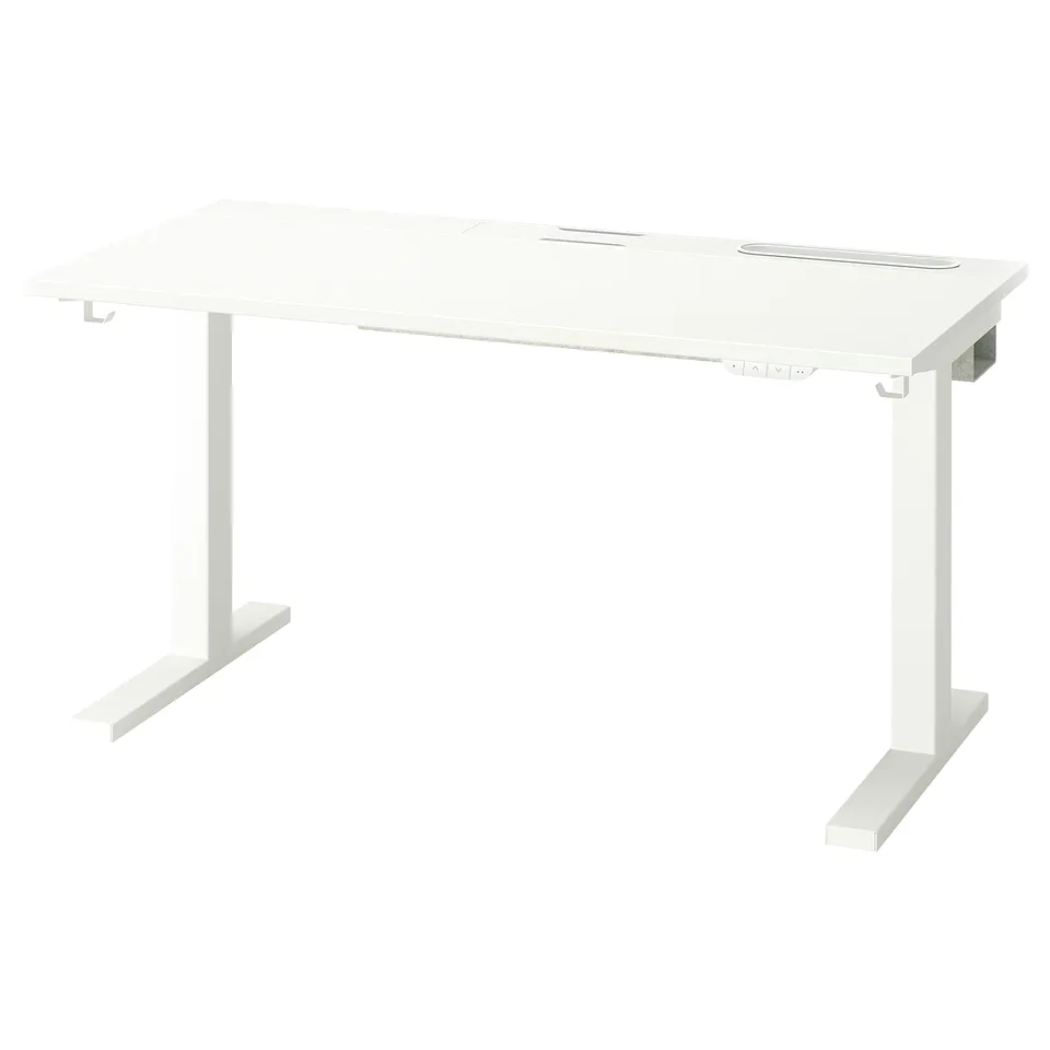 MITTZON desk: white, adjustable, dual motors.