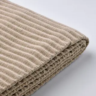 UPPÅKRA cover for footstool, Samsala grey-beige