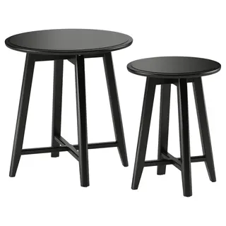 KRAGSTA nest of tables, set of 2, black