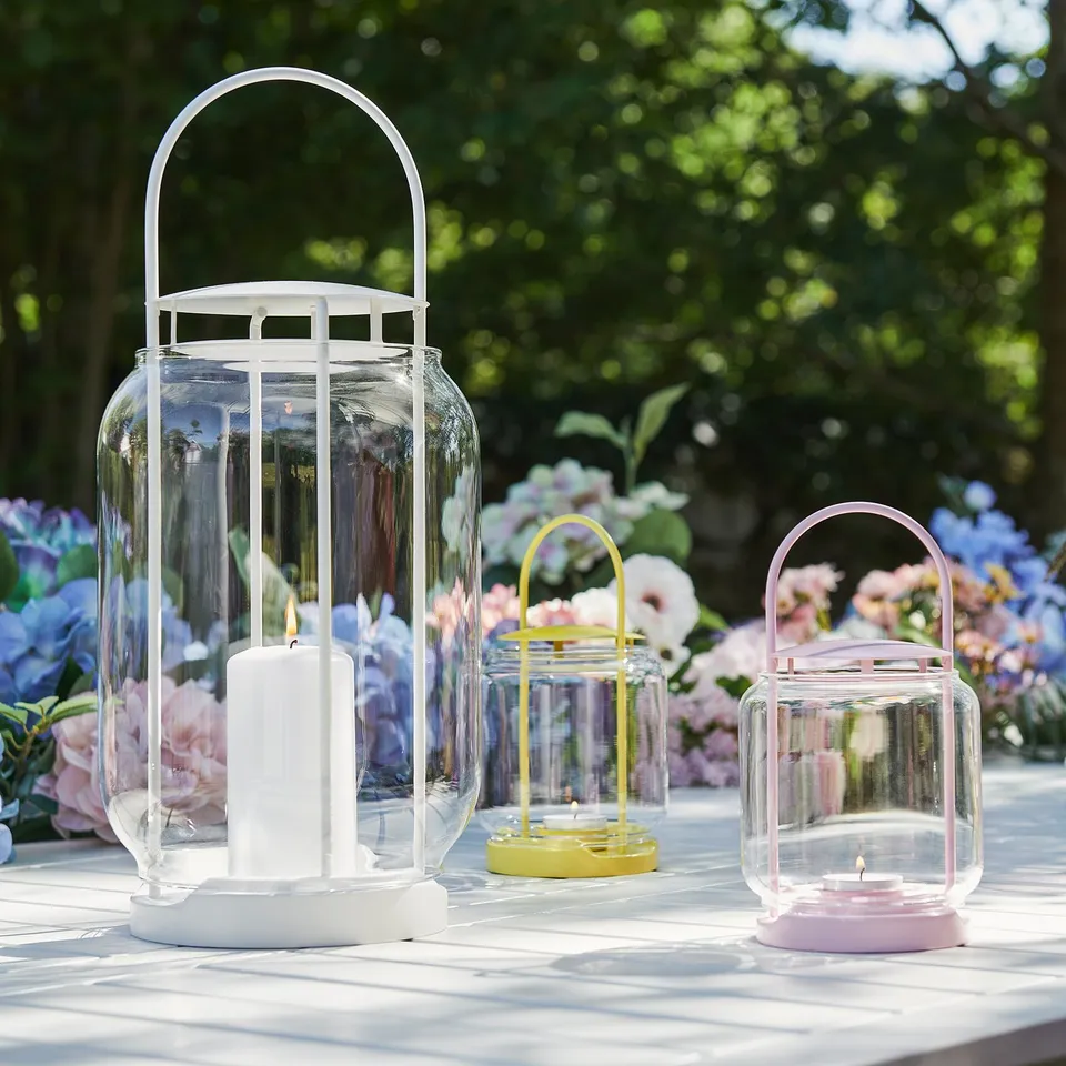 part: TOFSAND lantern for pillar candle, in/out