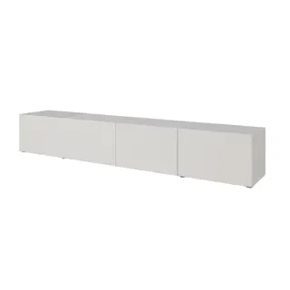 BESTÅ TV Bench, white/SELSVIKEN high-gloss white