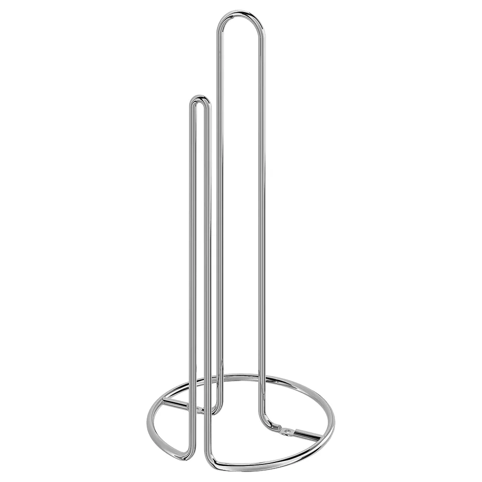 TORKAD: chrome kitchen roll holder, slim, curved design, steel.