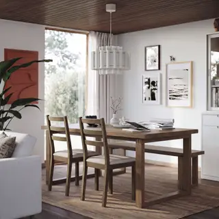 MÖRBYLÅNGA/TONSTAD set: table + chair x2+stool
