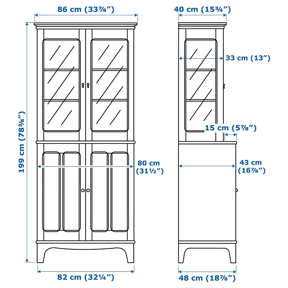 Illustration with measurements for the product: LOMMARP.