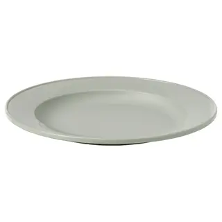 SIMKRABBA side plate, plastic/green-grey, 21 cm