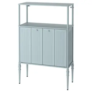 SÅGMÄSTARE cabinet, light grey-blue, 83x36x128 cm