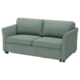 EKHOLMA cover for 2-seat sofa-bed, Hemmesta grey-green