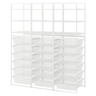 JONAXEL open storage combination, white, 148x51x173 cm