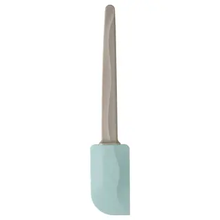 BAKGLAD rubber spatula, beige/blue, 26 cm