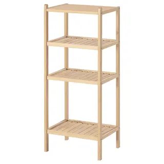 STEGESUND shelf unit, light bamboo, 36x28x87 cm