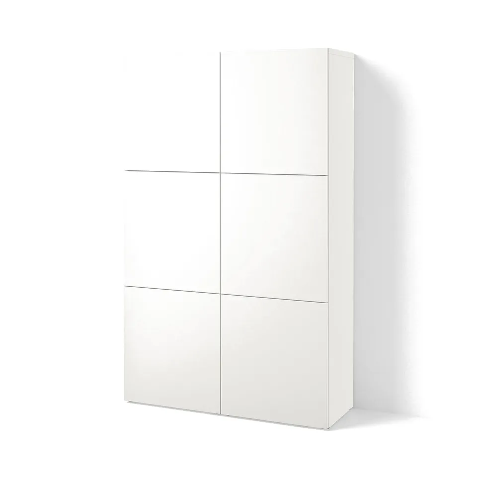 BESTÅ Storage combination with doors, white/Lappviken white, 120x42x193 cm