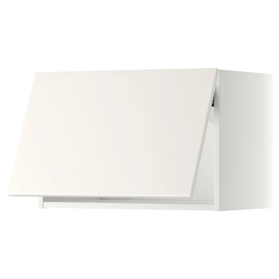 White modern kitchen cabinet, rectangular with smooth edges, part of the METOD system.