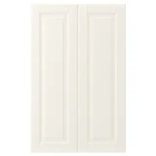 BODBYN 2-p door f corner base cabinet set, off-white, 25x80 cm
